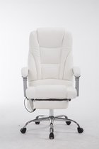 Bureaustoel - Ergonomische bureaustoel - Design - Met massagefunctie - Kunstleer - Wit - 68x64x127 cm