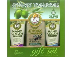Pharmaid Athenas Treasures Cadeauset 73 | Handream Silk  | Handcreme Donkey Milk & Olijfolie zeep 100gr |Cadeau Skincare 60ml