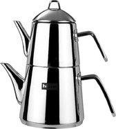 Turkse Theepot Inductie - Hisar - RVS - Caydanlik - 3 liter