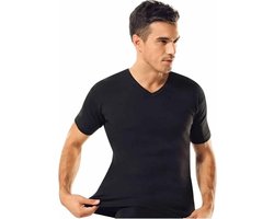 V Hals - Tshirt - 5 Pack - Zwart - Maat M