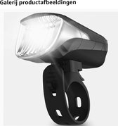 Velmia fietsverlichting [voor] - LED-fietslamp met tot 8,5 uur brandduur & 3 helderheidsniveaus - heroplaadbaar & StVZO-goedgekeurd incl. weergave voor accu & lichtsterkte - montage zonder gereedschap
