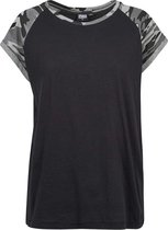 Urban Classics Raglan top -2XL- Contrast Zwart