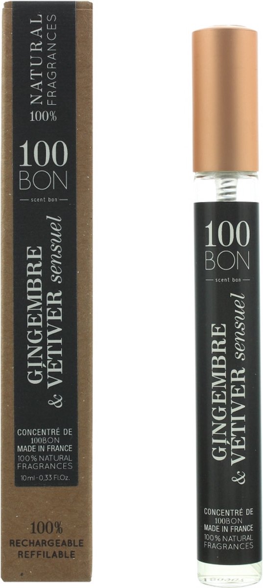 100 Bon Gingembre Vetiver Sensual Concentra(c) Refillable Eau De Parfum 10ml