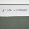 Meyco wieglaken Love you to the moon & back - 75x100cm - Forest Green
