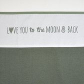 Meyco Love you to the moon & back wieglaken - forest green - 75x100cm