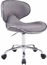 Bureaustoel - Kruk - Design - Mobiel - Rugleuning - Grijs - 47x50x87 cm