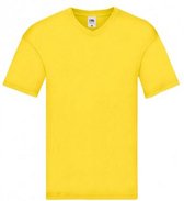 Fruit Of The Loom Heren Originele V-hals T-shirt (Geel)