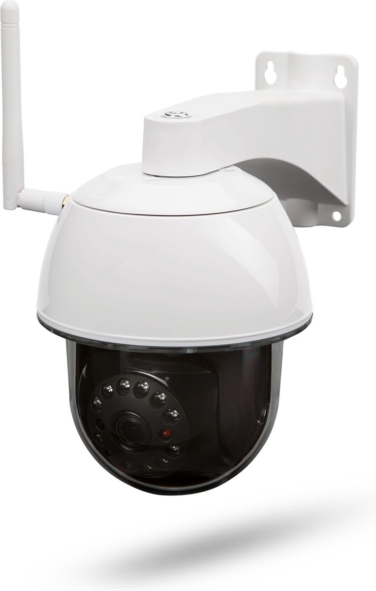 SecuFirst CAM214 Dome Camera wit Bewakingscamera voor buiten - draai- en kantelbaar - 1080P inclusief 128gb sd kaart