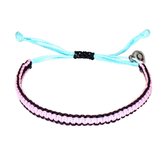 Chibuntu® - Roze Zwarte Armband Heren - Cobra armbanden collectie - Mannen - Armband (sieraad) - One-size-fits-all