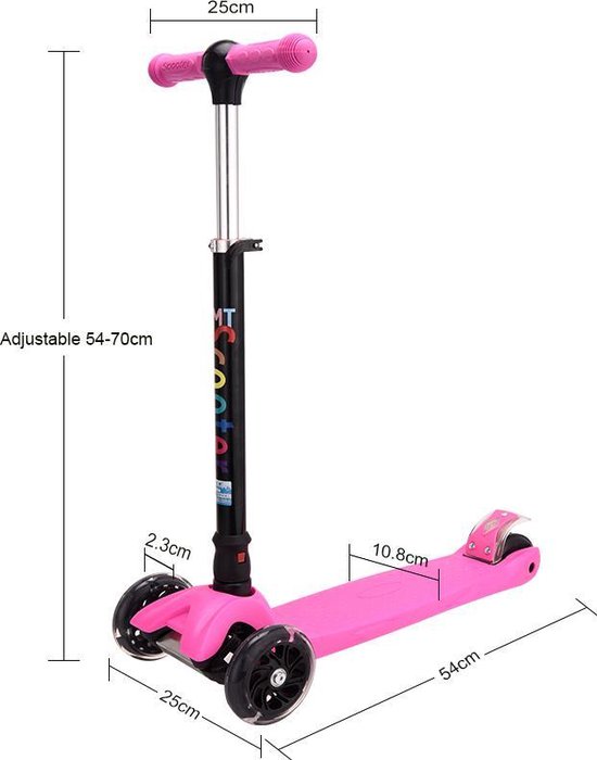 bende Opmerkelijk Vervuild Kinderstep – Scooter - Roze - LED-lichtjes-stepjes vouwbaar - kinderspeelgoed  step... | bol.com
