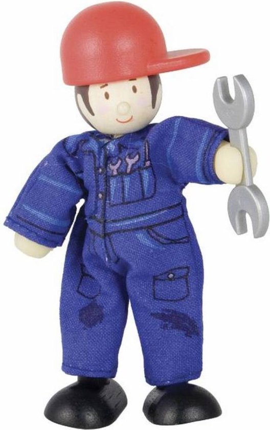 Poppenhuispoppetje jongen - Monteur - Budkins