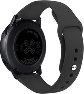 Samsung Gear Sport bandje Samsung galaxy watch active 1 - 2 / Galaxy Watch 42mm SM-R810 bandje silicone zwart 20mm | Watchbands-shop.nl