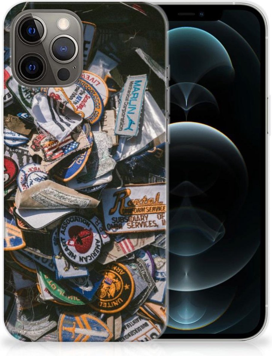 iPhone 12 Pro Max Siliconen Hoesje met foto Badges