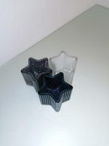 Glazen waxine licht houder - 3 stuks