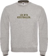 Kerst sweater grijs Lik m'n kerstballen - soBAD. | Kersttrui soBAD. | kerstsweaters volwassenen | kerst hoodie volwassenen | Kerst outfit | Foute kerst truien