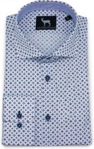 GENTS | Blumfontain Overhemd Heren Volwassenen print wieber ruit Maat S 37/38