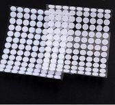 Velcro auto-adhésif - Set de 102 pièces (204 pièces au total) - 15 mm de diamètre - Fermetures velcro - Éléments de fixation avec velcro - Crochet rond auto-adhésif Velcro - Wit - 102 paires - Combinaison de velcro - Assemblage de produits
