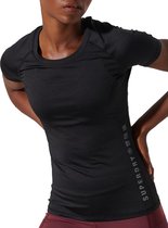 Superdry Essential  Sportshirt - Maat XL  - Vrouwen - zwart/grijs