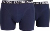 Zaccini Heren boxershort 2-pak uni  - XXL  - Blauw
