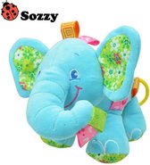 Sozzy - Muziekdoosje olifant blauw met voelelementen