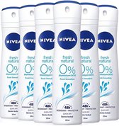 Nivea Deodorant Deospray Fresh Natural Voordeelverpakking 6x150ml