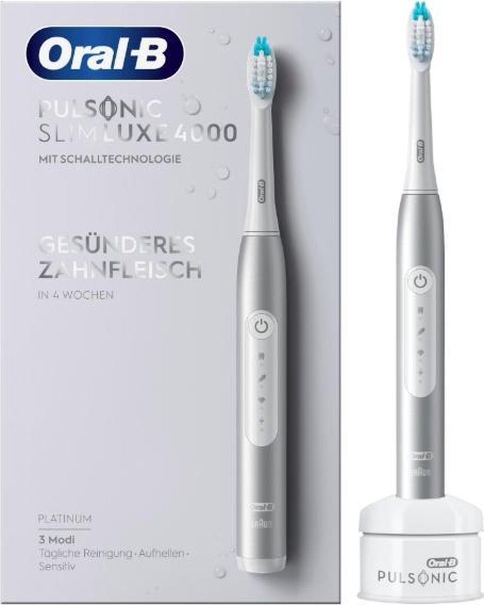 Oral-B Pulsonic Slim Luxe 4000 Sonische Tandenborstel Platina - afbeelding 2