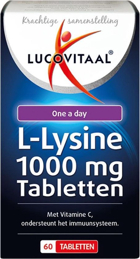 Lucovitaal L-Lysine 1000 milligram One a Day Voedingssupplement - 60 tabletten - Lucovitaal