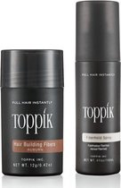 Toppik Hair Fibers Voordeelset Kastanjebruin - Toppik Hair Fibers 12 gram + Toppik Fiberhold Spray 118 ml - Voor direct voller haar