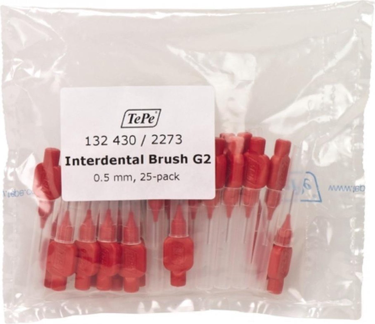 Goedkoopste TePe Interdentale Ragers Origineel 0,5 mm Rood - 3 x 25 stuks - Voordeelverpakking