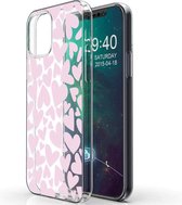iMoshion Design voor de iPhone 12, iPhone 12 Pro hoesje - Hartjes - Roze