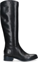 Manfield - Dames - Hoge zwarte laarzen met smalle schacht - Maat 39