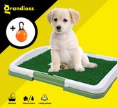 Hondentoilet - Puppy Training Pads - Geurbestendig & Hondvriendelijk Kunstgras - Uitneembare Opvangbak - Voor Puppy's & Kleine Honden - Indoor en Outdoor - 47 x 34 cm - Grandioss®