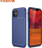 Xssive Carbon TPU Cover voor Apple iPhone 11 Pro - Blauw
