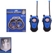 Politieset - Handboeien en Walkie Talkies - Politiesets -Walkie Talkie - Agent - Bekeuringen - Politie - Set