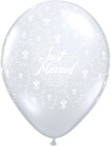 Qualatex - 16In Just Married Flowers Dm/Cl/50
