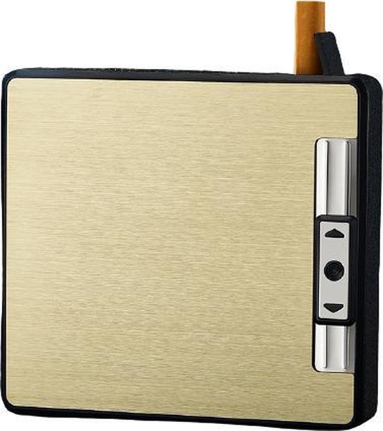 Focus™ Cigarette Box Goud - Briquet électrique rechargeable - Intégré - 18  pièces | bol.com