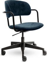 Workliving® Bureaustoel Puur Velvet Donker Blauw