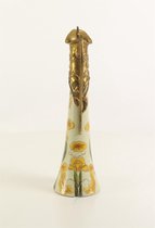 Klassieke porseleinen kan met bronzen handvat - Kan - Bloemen - 39,8 cm hoog