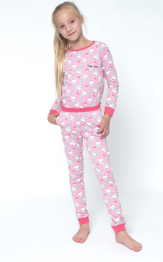 Gespierd kan niet zien Inactief Happy Pyjama's - Roze Cupcakes - Vrolijke & Hippe pyjama meisjes - pyjama  jongens |... | bol.com