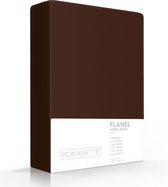 Excellente Flanel Hoeslaken Lits-jumeaux Extra Breed Bruin | 200x220 | Ideaal Tegen De Kou | Heerlijk Warm En Zacht