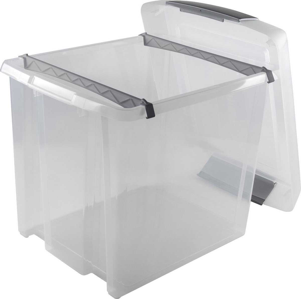 Sunware Nesta kantoor 50 liter transparant grijze opbergbox