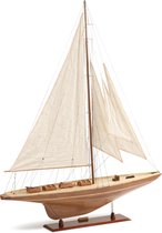 Authentic Models - Endeavour L60, Red/White - boot - schip - miniatuur zeilboot - Miniatuur schip - zeilboot decoratie - Woonkamer decoratie