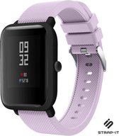 Siliconen Smartwatch bandje - Geschikt voor  Xiaomi Amazfit Bip silicone band - lila - Strap-it Horlogeband / Polsband / Armband