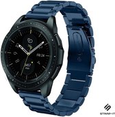 Stalen Smartwatch bandje - Geschikt voor  Samsung Galaxy Watch stalen band 41mm / 42mm - blauw - Strap-it Horlogeband / Polsband / Armband