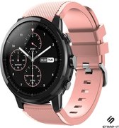 Siliconen Smartwatch bandje - Geschikt voor  Xiaomi Amazfit Stratos silicone band - roze - Strap-it Horlogeband / Polsband / Armband