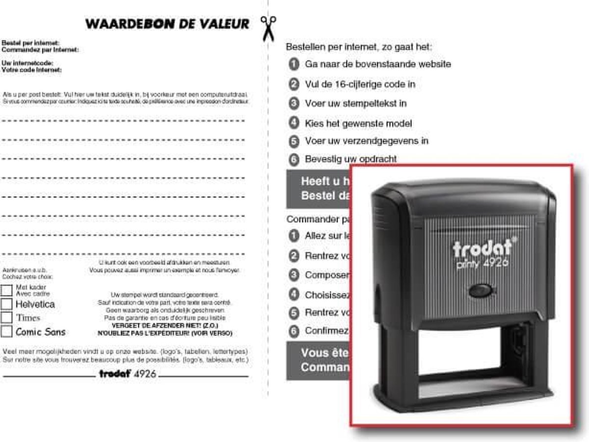 Trodat Printy 4926 met waardebon