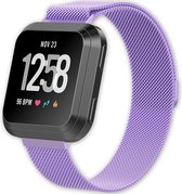 Eyzo Fitbit Versa, Versa light en Versa 2 Band - Roestvrijstaal - Small - Paars
