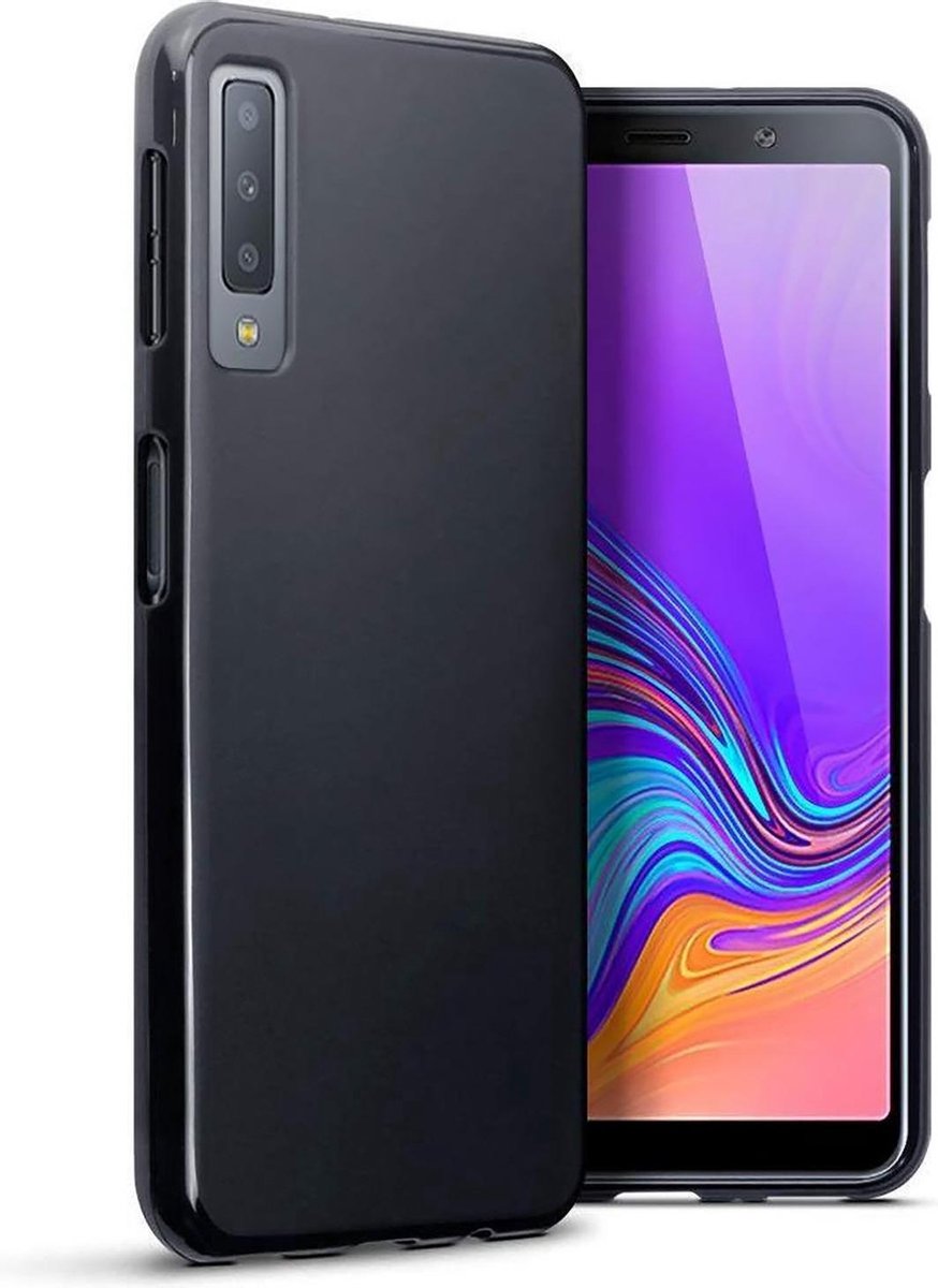 LitaLife Samsung Galaxy A7 (2018) TPU Zwart Back cover