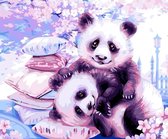 Wizardi Paint by Numbers | Japanese Pandas - H107