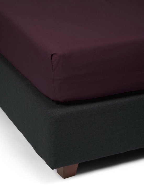 ESSENZA Premium Percale Hoeslaken Burgundy - 90x220